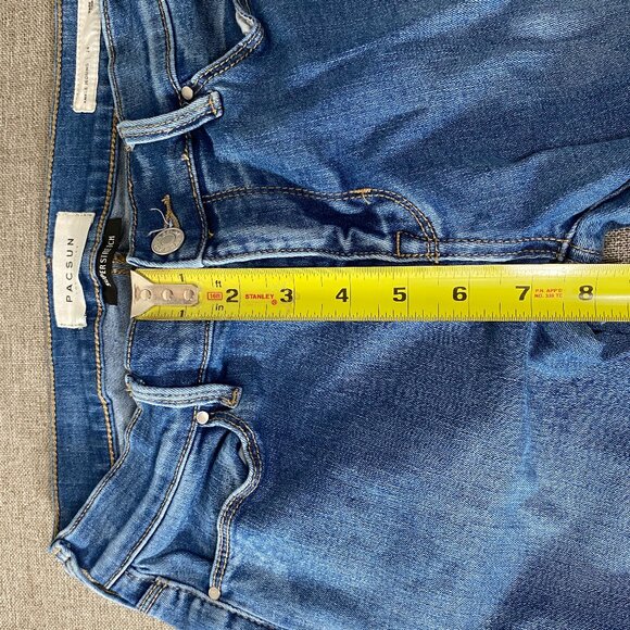 Pacsun Super Stretch Ankle Jegging Jeans Women's 24 Blue Cross Lace Casual Pant - Picture 13 of 16